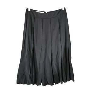MARNI Women's Skirt A-Line Pleated US 2 Size IT 38 Black Zip Made In Italy